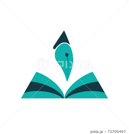 Book Pen Icon Vector. Education Illustration. Learning Logo Symbol. Stock  Vector