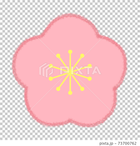梅花簡單蠟筆觸 梅花簡單蠟筆觸 73700762
