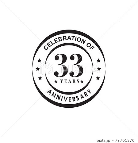 33th year anniversary logo design template 73701570