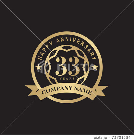 33th year anniversary logo design template 73701584