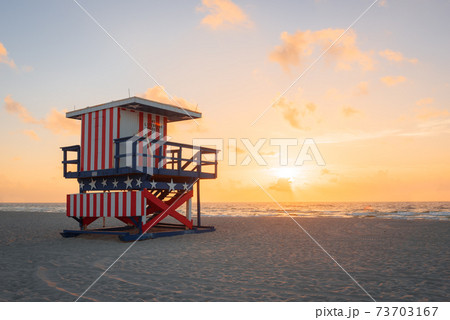 Miami Beach, Florida Life Guard Tower 73703167