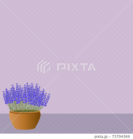 花 ラベンダーのある風景 背景のイラスト素材