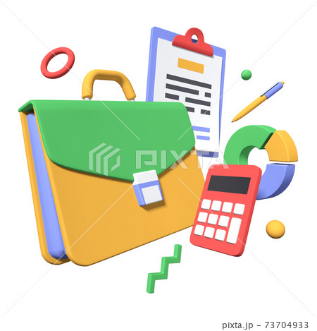 Business analytics - modern colorful realistic 3d illustration 73704933