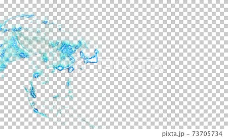 CG地球 宇宙からみた都市の明かり アジア CG地球 宇宙からみた都市の明かり アジア 73705734
