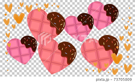ハートチョコデザインイラストのイラスト素材
