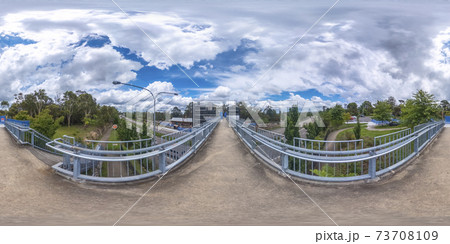 Spherical 360 degree panorama photograph of Faulconbridge Train Station 73708109
