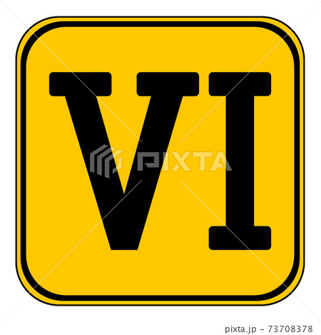 Roman numeral six. 73708378