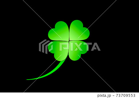 四葉のクローバーのイラスト素材