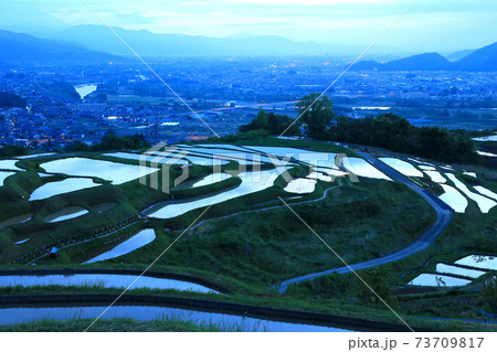 春の姨捨の棚田 春の姨捨の棚田 73709817