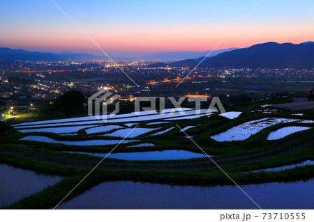 春の姨捨の棚田 春の姨捨の棚田 73710555