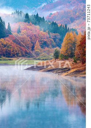 恩原湖周辺の紅葉・秋景色 恩原湖周辺の紅葉・秋景色 73711243