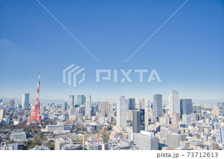 【東京都】1月・世界貿易センタービルディングからの眺め 【東京都】1月・世界貿易センタービルディングからの眺め 73712613
