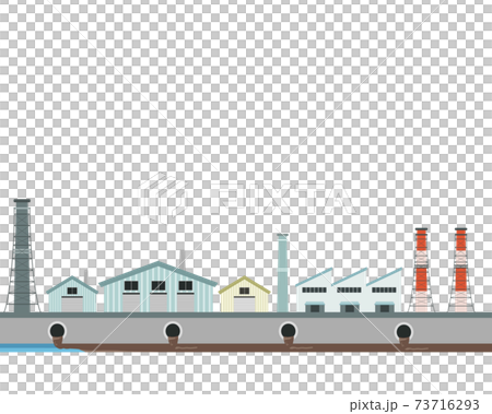 工場地帯　汚水 73716293