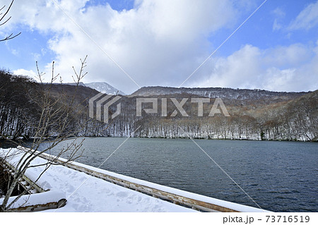 雪景色の蔦沼 雪景色の蔦沼 73716519