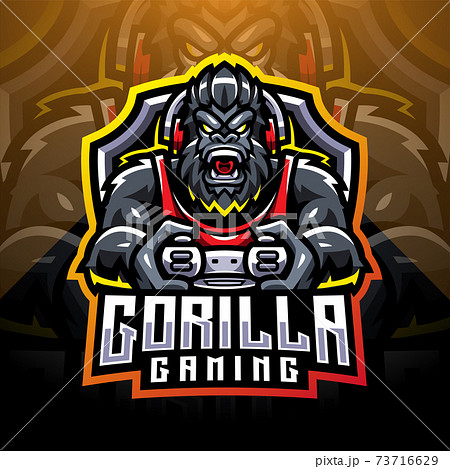 Gorilla Gaming Esport Mascot Logoのイラスト素材