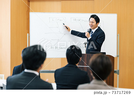 研修で教える男性講師 73717269