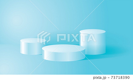 Stage backdrop podium for product display stand. 3d vector background illustration colored blue Stage backdrop podium for product display stand. 3d vector background illustration colored blue 73718390