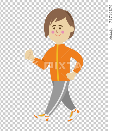 Illustration image of a woman jogging / walking - Stock Illustration ...