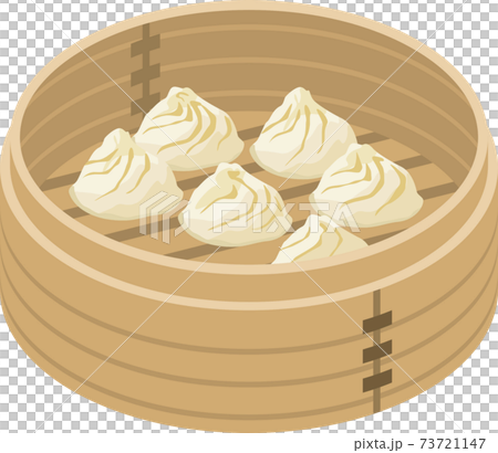 セイロに入っている小籠包のイメージイラストのイラスト素材