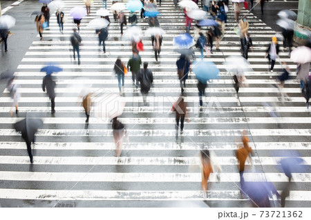 雨の横断歩道 73721362