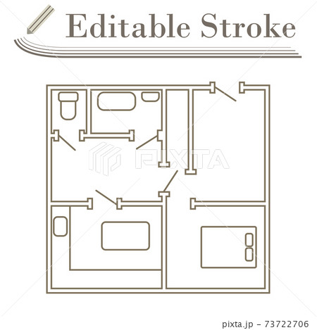 Icon Of Apartment Plan 73722706