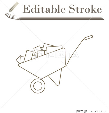 Icon Of Construction Cart Icon Of Construction Cart 73722729