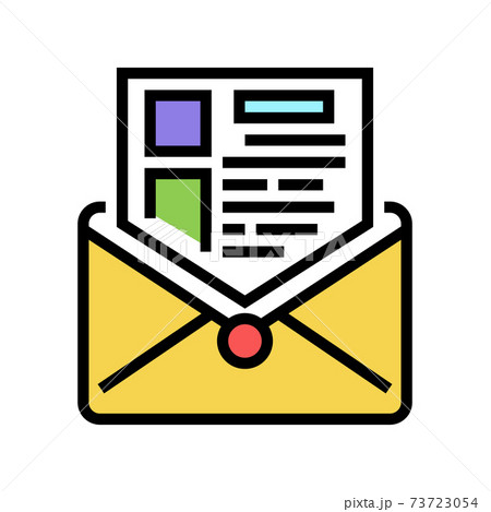 sending mail report color icon vector illustration sending mail report color icon vector illustration 73723054