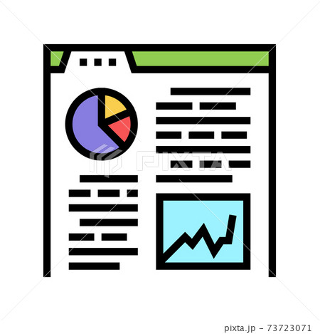 analytics report color icon vector illustration analytics report color icon vector illustration 73723071