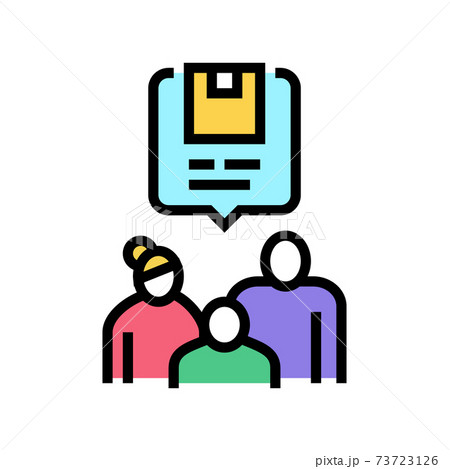 family order review color icon vector illustration 73723126