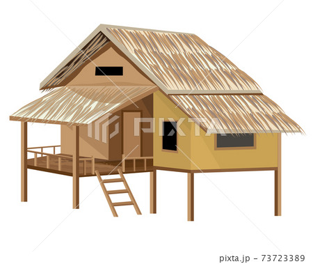isolated straw hut on white background vector design isolated straw hut on white background vector design 73723389