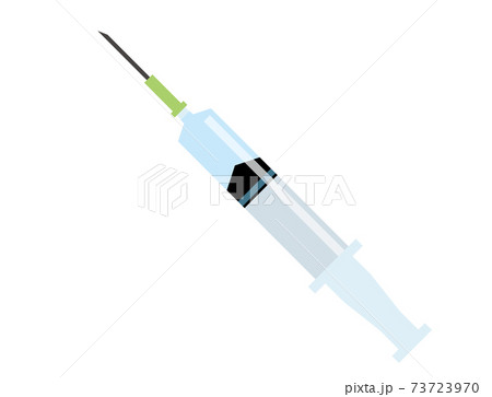 医療注射器のイラスト 予防接種とワクチンのイメージイラストのイラスト素材