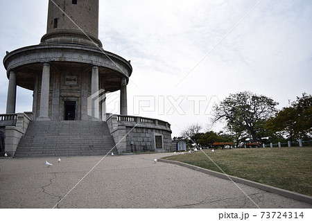 旧白玉山納骨神社から見た旅順旧表忠塔(中国・大連) 旧白玉山納骨神社から見た旅順旧表忠塔(中国・大連) 73724314