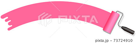 ペンキ インクローラー ベクター背景イラスト アーチ型長 文字スペース ピンクのイラスト素材