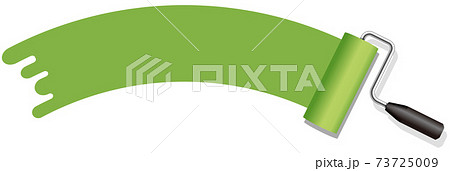 ペンキ インクローラー ベクター背景イラスト アーチ型 文字スペース 緑のイラスト素材