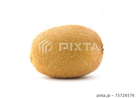 Kiwi on white background. One kiwi close-up on isolated on white background. Kiwi on white background. One kiwi close-up on isolated on white background. 73726576