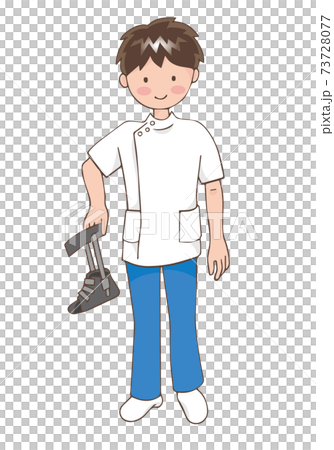 短下肢装具を持つ男性セラピスト 73728077