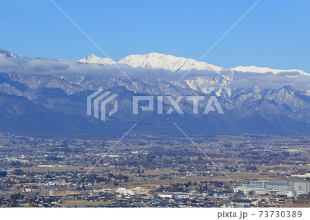 冬の安曇野と北アルプス 73730389