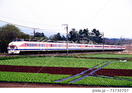 1997年　レタス畑と489系特急白山 73730707