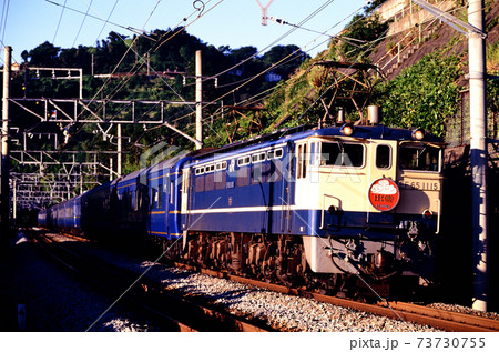 1997年　朝の東海道線を行くEF651115ブルートレイン出雲4号 73730755