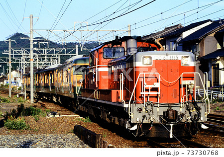 1997年6月 脱線事故後回送される山陰線113系電車 1997年6月 脱線事故後回送される山陰線113系電車 73730768