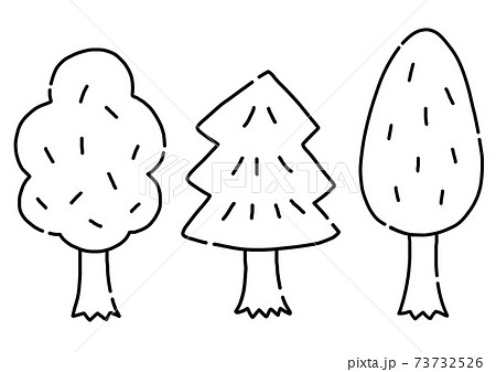 手描き風の木のイラスト素材のイラスト素材