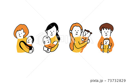 笑顔のママ友たちのイラスト素材 笑顔のママ友たちのイラスト素材