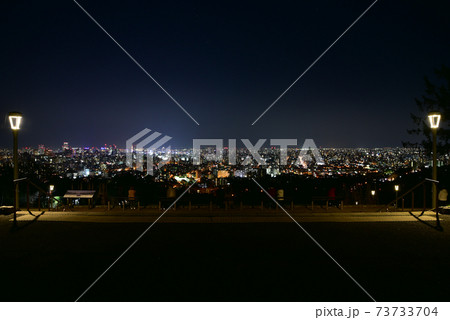 旭山記念公園から眺める札幌の夜景 旭山記念公園から眺める札幌の夜景 73733704