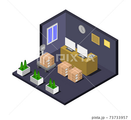 postal office isometric postal office isometric 73733957