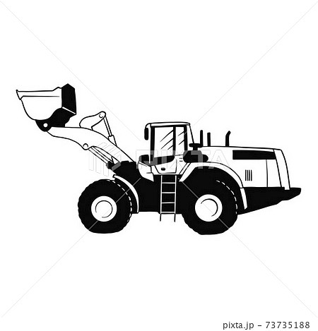 Front Wheel Loader Bulldozer Equipment のイラスト素材