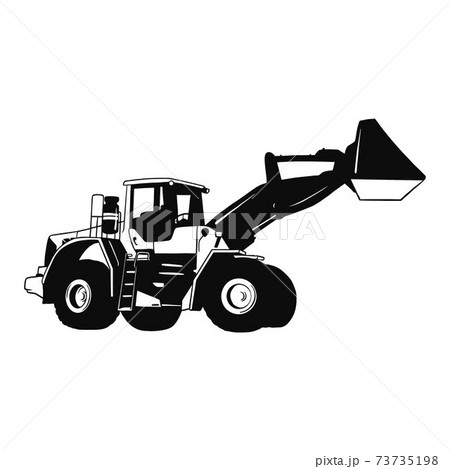 Front Wheel Loader Bulldozer Equipment のイラスト素材