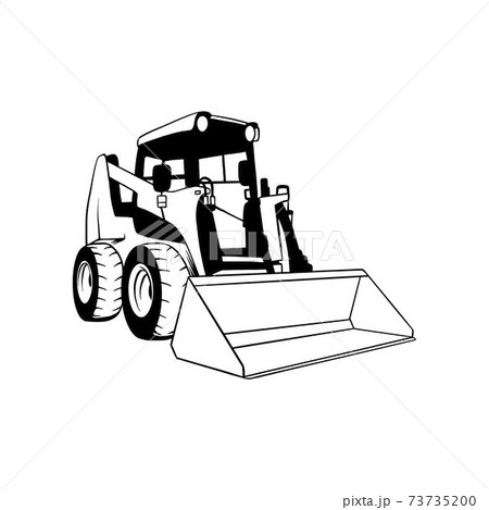Skid Steer Loader Construction Vehicle のイラスト素材 73735200 Pixta