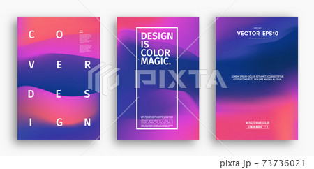 Cover design template with yellow red purple blue gradient. Wave vector illustration. Gradient mesh poster abstract background. Fluid banner design. Cover design template with yellow red purple blue gradient. Wave vector illustration. Gradient mesh poster abstract background. Fluid banner design. 73736021