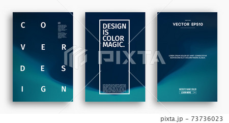 Cover design template with blue gradient. Wave vector illustration. Gradient mesh poster abstract background. Fluid banner design. Cover design template with blue gradient. Wave vector illustration. Gradient mesh poster abstract background. Fluid banner design. 73736023