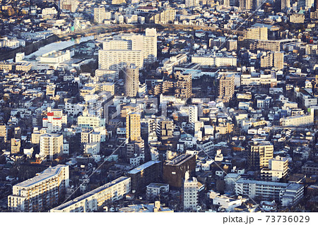 Abstract Colorful Building In Japan City On のイラスト素材